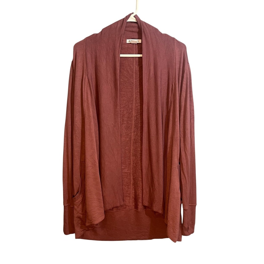 Athleta Women's Rose Open Front Drape Cardigan Wrap Oversized Thumbholes XS